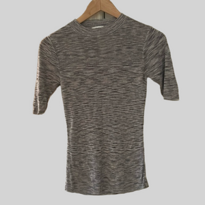 REISS XS grey heathered Saskia short sleeve pull over